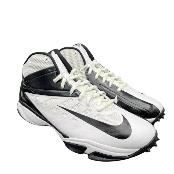 Nike Vapor 3/4 Destroyer - Sz 13.5 Men Football Shoes White Black 527879-100 NEW